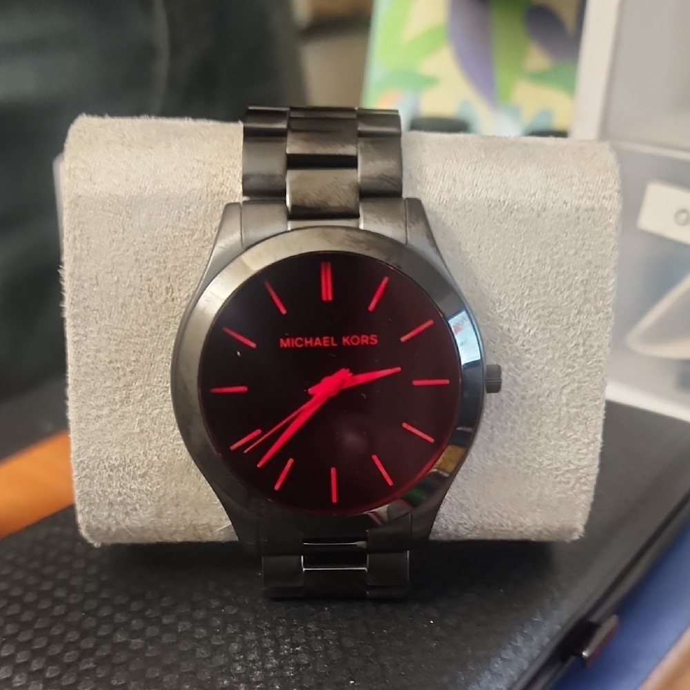 Michael Kors Black and Red Watch